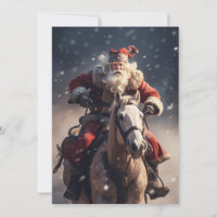 Le Père Noël à cheval