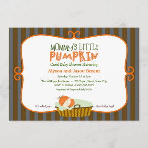 Invitation Le petit Baby shower Citrouille de maman
