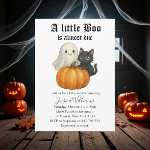 Invitation Le Petit Boo Est Presque Dû Baby shower Halloween