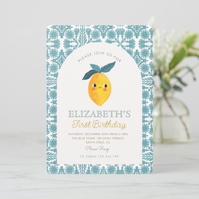 Invitation Le petit citron sucré tourne un anniversaire (Créateur téléchargé)