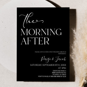 Invitation Le petit déjeuner minimaliste du lendemain de mari