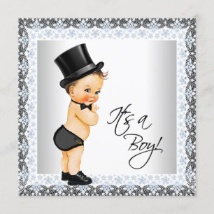 Invitation Le Petit Homme est un petit Baby shower