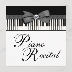 Invitation Le piano noir et blanc verrouille l'invitation de