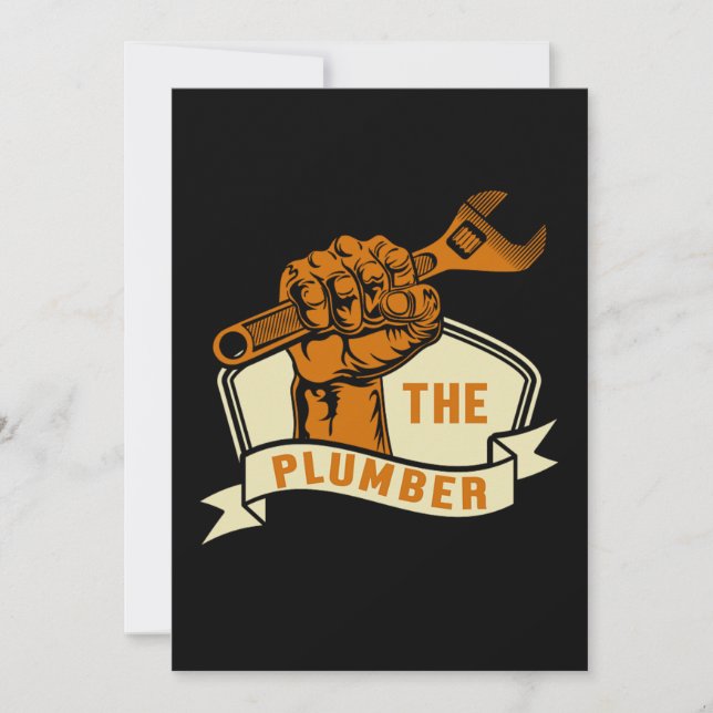 Invitation Le Plomber Plumbing Profression Craft Offre d'empl (Devant)