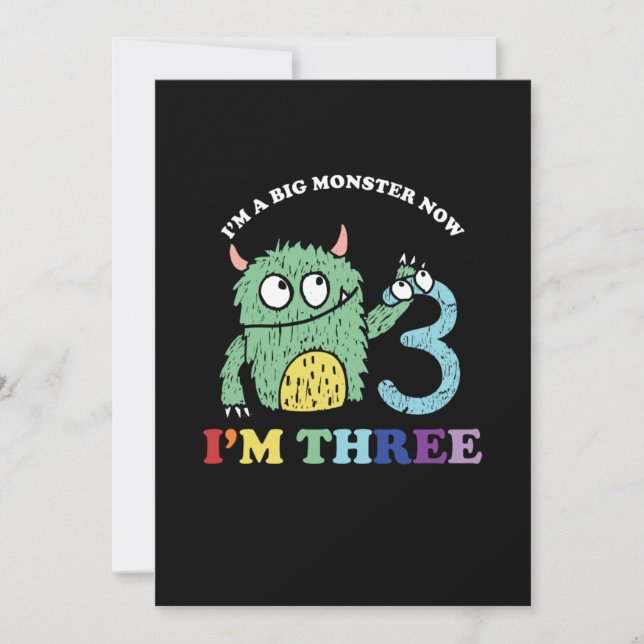 Invitation Le poison de A Big Monster Now 3 Birthday Party (Devant)