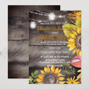 Invitation Le pot de maçon rustique de mariage campagnard
