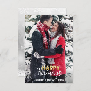 Invitation Le premier Noël s'est bonnes fêtes marié a engagé