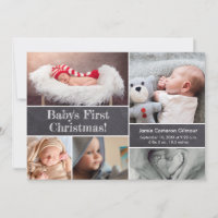 Le premier tableau de Noël du bébé collage photo