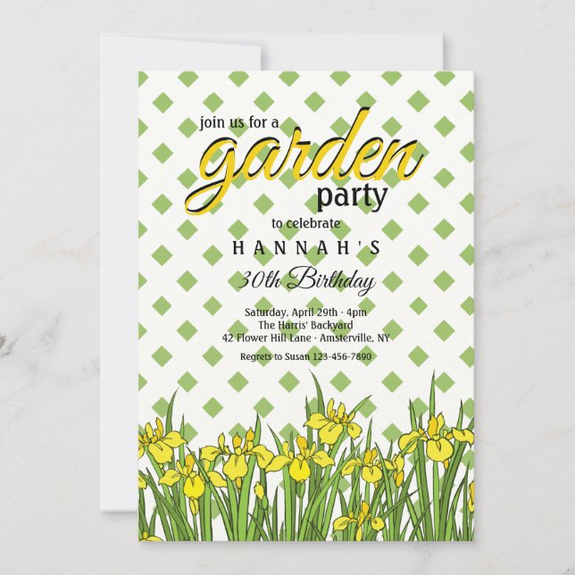 Invitation Le printemps a Sprung fête d'anniversaire (Devant)