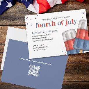 Invitation Le Quart Été De Juillet Popsicles Custom