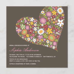 Invitation Le ressort fleurit l'invitation nuptiale de