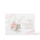 Le rose et l'or c'est une fille Baby shower floral