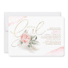 Le rose et l'or c'est une fille Baby shower floral