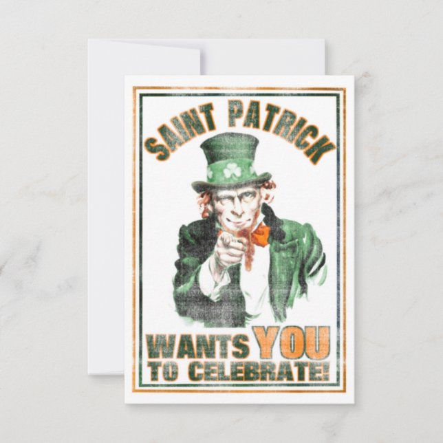 Invitation Le saint Patrick VEUT que VOUS célébriez (Devant)