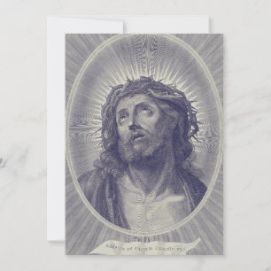 Invitation Le Saint Visage de Jésus avec Couronne d'Épines Ar
