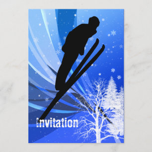 Invitation Le saut à ski au vent