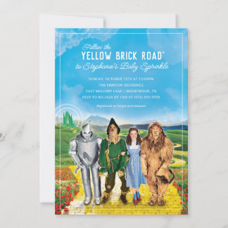 Invitation Le sorcier d'Oz Classic Baby Sprinkle