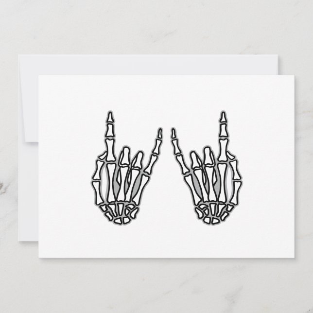 Invitation Le squelette fait du rock and roll (Devant)