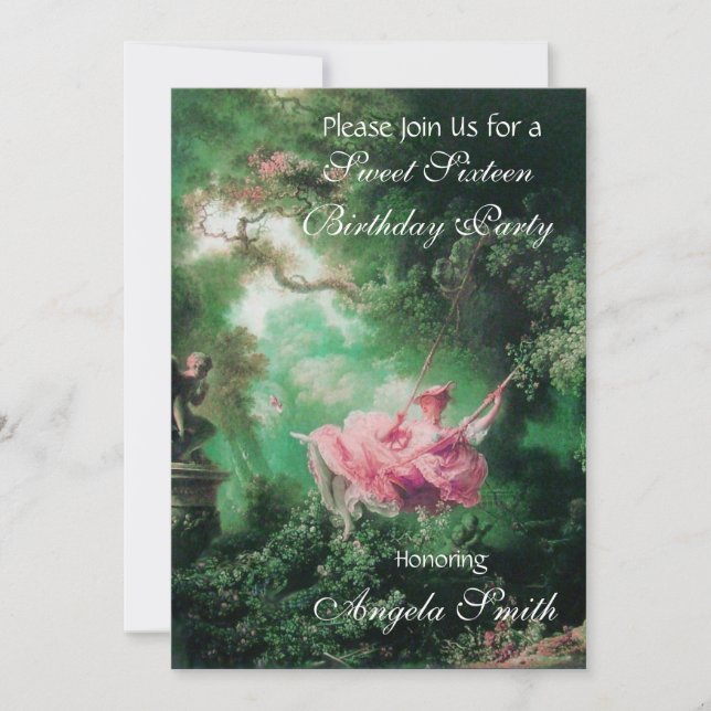 Invitation LE SWING, PARTI SWEET SIXTEEN Fuchsia (Devant)