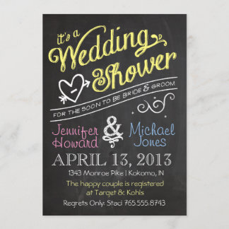 Invitation Le tableau couple l'invitation de wedding shower