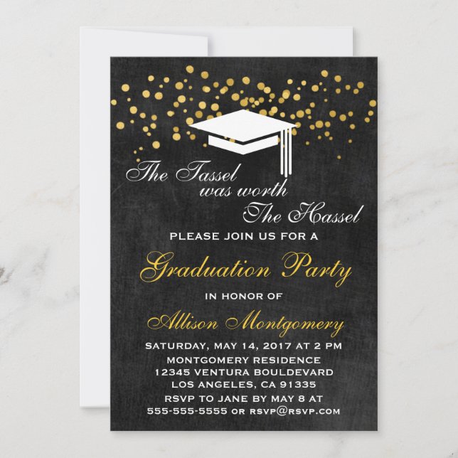Invitation Le Tassel Vaut La Peine De L'Invitation De Hassel  (Devant)