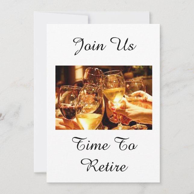 INVITATION "LE TEMPS DE RETRAITER" FÊTE DU PARTI DE RETRAITE (Devant)
