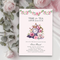 Le temps du thé avec le Baby shower rose Maman-to-