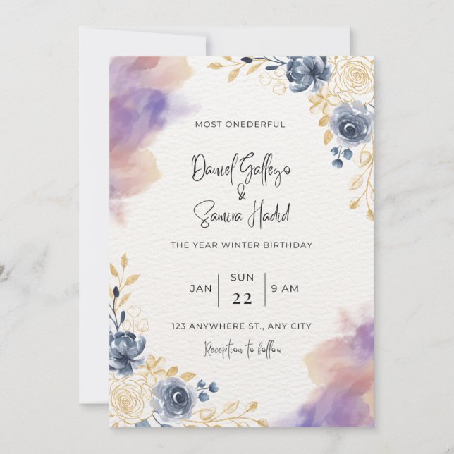 Invitation Le temps le plus unique de l'année Anniversaire hi (Devant)