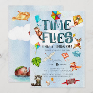 Invitation Le temps passe vite Fête d'anniversaire de 1 an