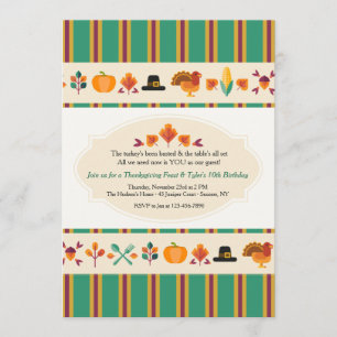 Invitation Le thanksgiving encadre l'invitation
