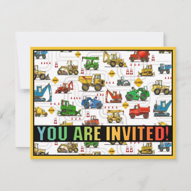 Invitation Le thème lourd d'équipement badine l'invitation de (Devant)
