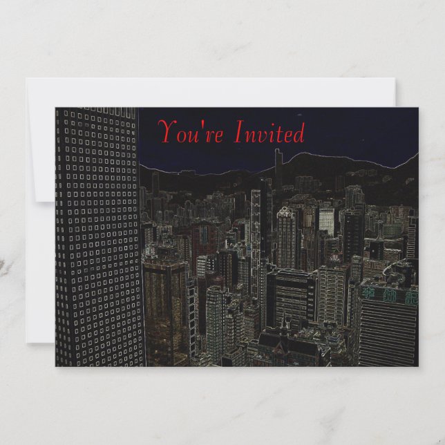 Invitation Le toit de la ville (Devant)