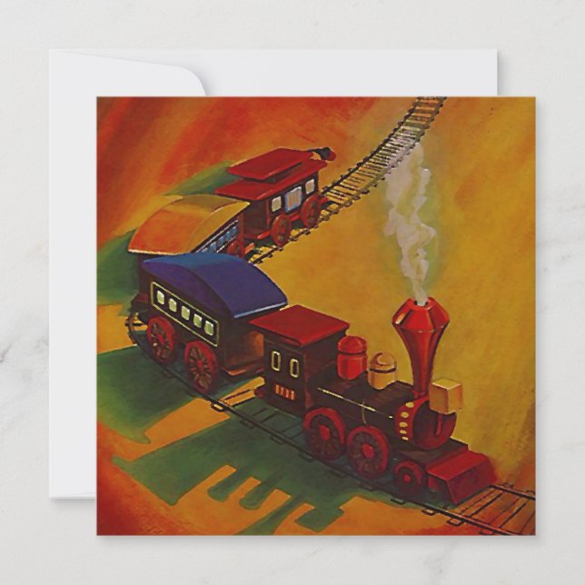 INVITATION LE TRAIN DU JOUET RR DÉPISTE L'INVITATION DE (Devant)