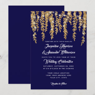 Invitation Le Twinkle moderne éclaire le Willow Tree Feuille 