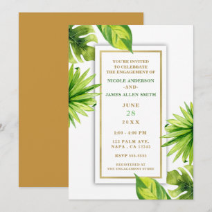 Invitation Le vert tropical minimal moderne laisse le