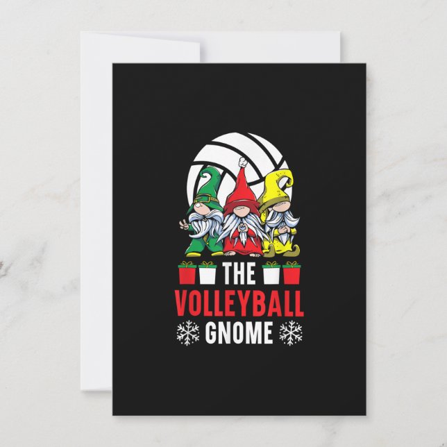 Invitation Le volleyball Gnome Sport Lover Joyeux Noël Christ (Devant)