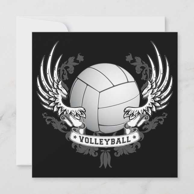 Invitation Le volleyball s'envole l'invitation (Devant)