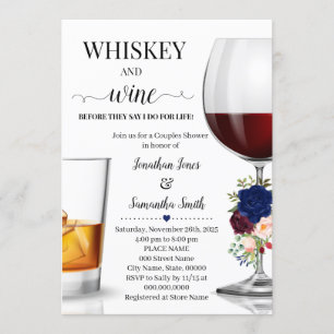 Invitation Le whisky de marine et le vin avant que je ne pren