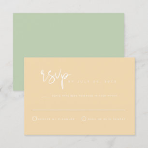 Invitation LeAH Pastel Vibrant Printemps Mariage RSVP Card
