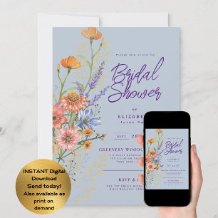 Invitation LeahG Boho Floral Spring Summer Flower Show