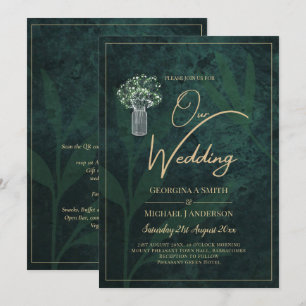 Invitation LeahG Faire Mariage Vert de la Forêt d'Émeraude IN