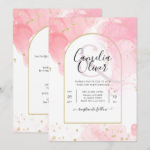 LeahG ROSE OR ENCRE Mariage Abstrait INVITE