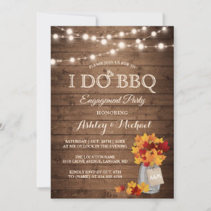 Invitation Leaves d'automne Mason Jar I DO BBQ