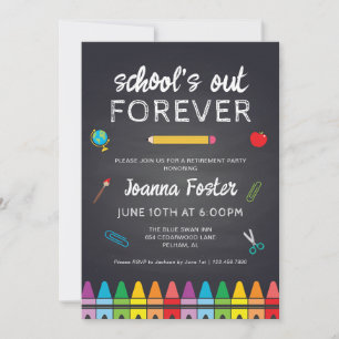 Invitation L'école est dehors pour toujours enseigner à la re