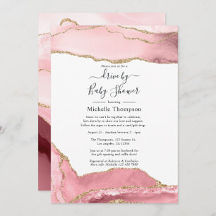 Invitation Lecteur d'Agate Blush et Gold par douche