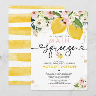 Invitation Lecteur De Citron Par Fête de l'mariée Lemon Main