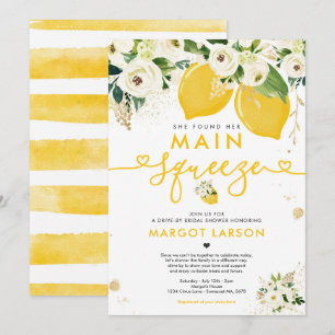 Invitation Lecteur De Citron Par Fête des mariées Citron Sque