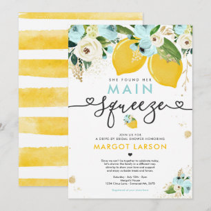 Invitation Lecteur De Citron Par Fête des mariées Citron Sque