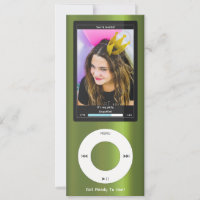 Lecteur de musique MP3 vert II Anniversaire