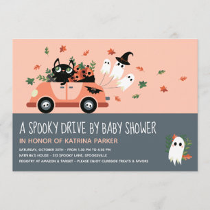 Invitation Lecteur Éffrayant Halloween par Baby shower Blush